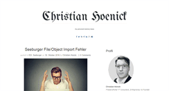 Desktop Screenshot of christian-hoenick.com